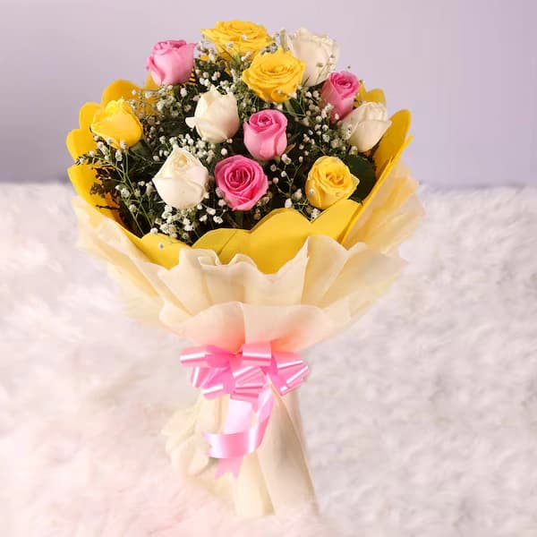 Attractive Mixed Roses Flowers  Bouquet — view 3 of 3