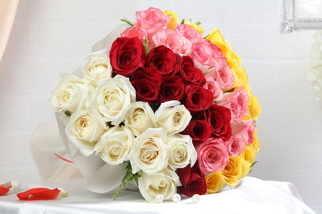 Multi colored Flowers  rose bouquet — view 2 of 3