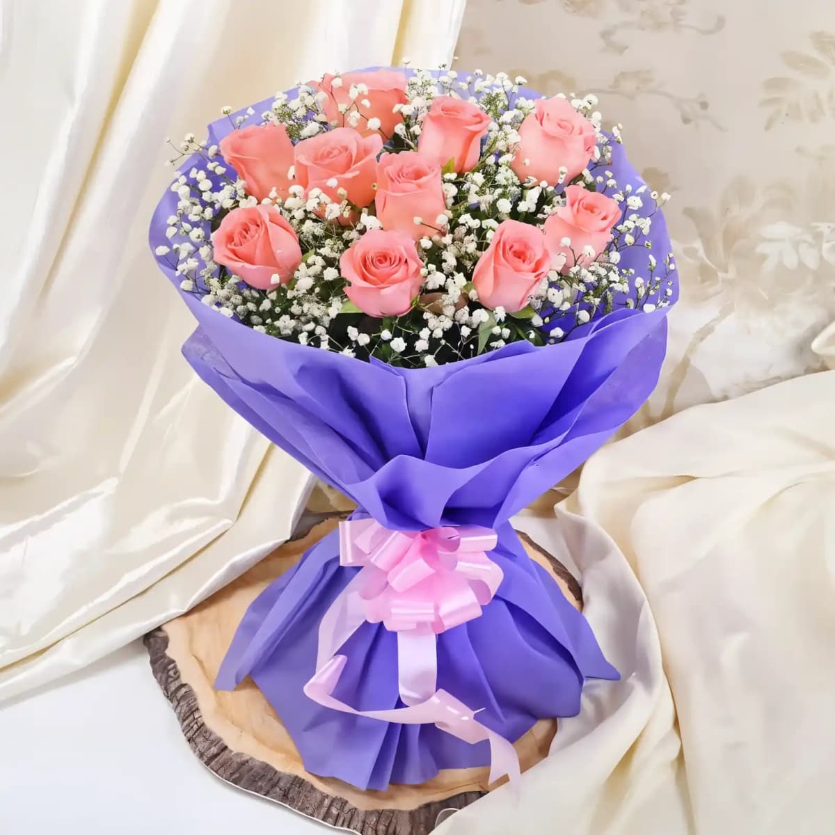Beautiful Flowers  Bouquet of 10 Roses — view 1 of 1