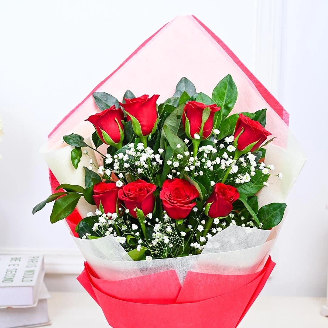 Double-layered Red Rose Flowers  Bouquet — view 2 of 4