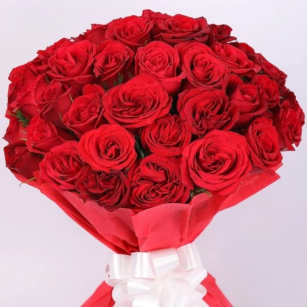 For Someone Special Red Roses in Red Packing Bouquet — view 3 of 4