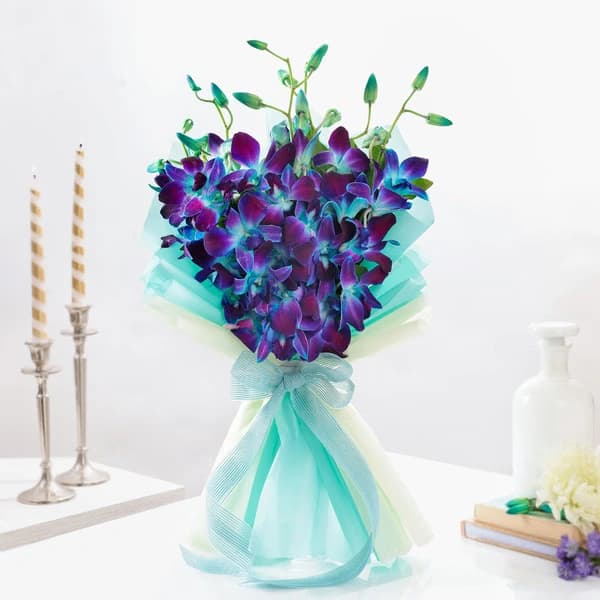 Tranquil Blue Orchid Flowers  Bouquet — view 1 of 2