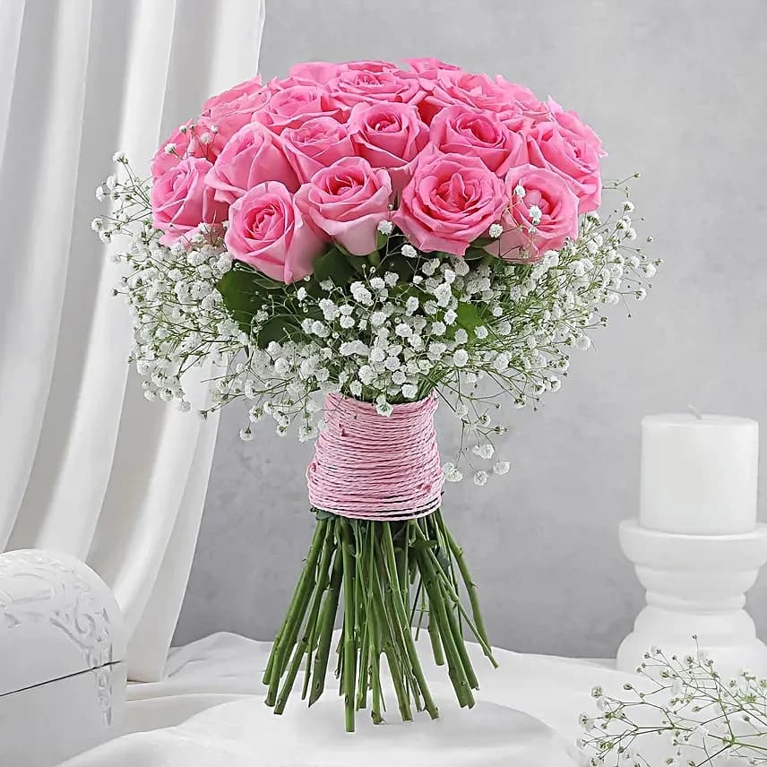 Romantic Blush Rose Flowers  Bouquet — view 5 of 5