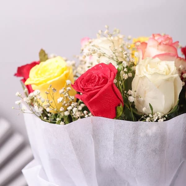 Mixed Roses Romantic Flowers  Bouquet — view 6 of 6