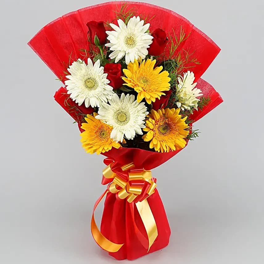 Mixed Elegance Gerberas Flowers  Bouquet — view 3 of 4