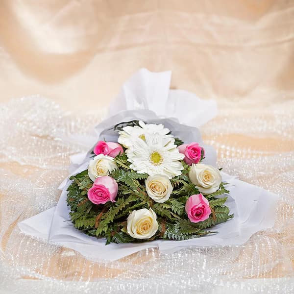Pure Affection Roses And Gerberas Flowers  Bouquet — view 3 of 3