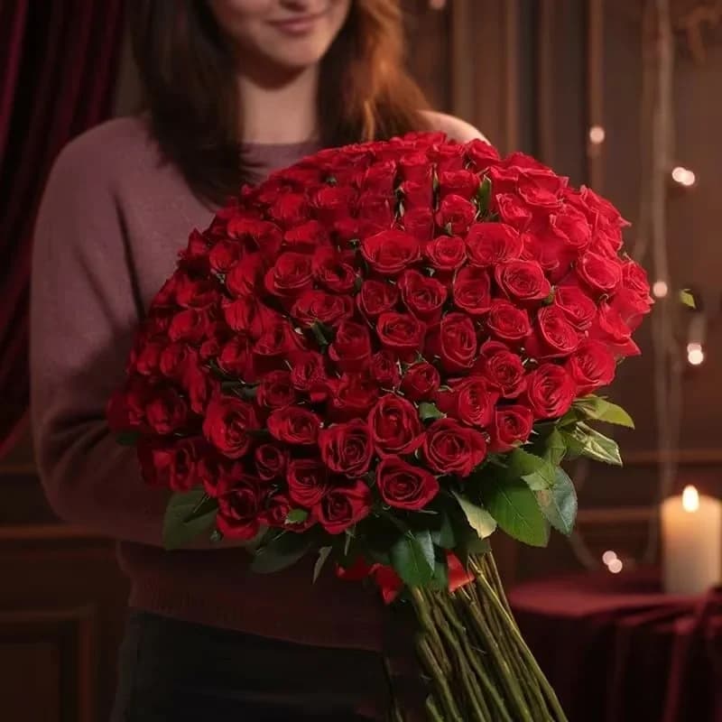 A Hundred Roses For One Heart Bouquet — view 1 of 1
