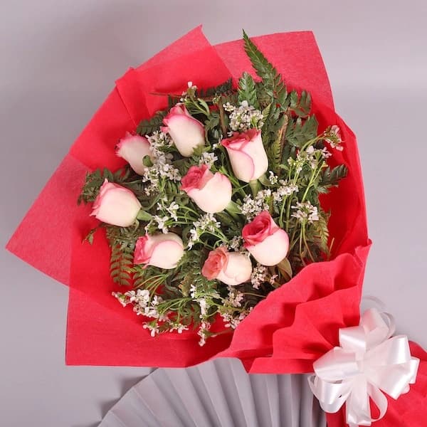 Pink roses exclusive bunch Flowers Bouquet — view 2 of 4