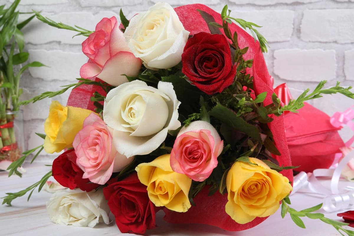 Rainbow Flowers  rose collective bouquet — view 4 of 4