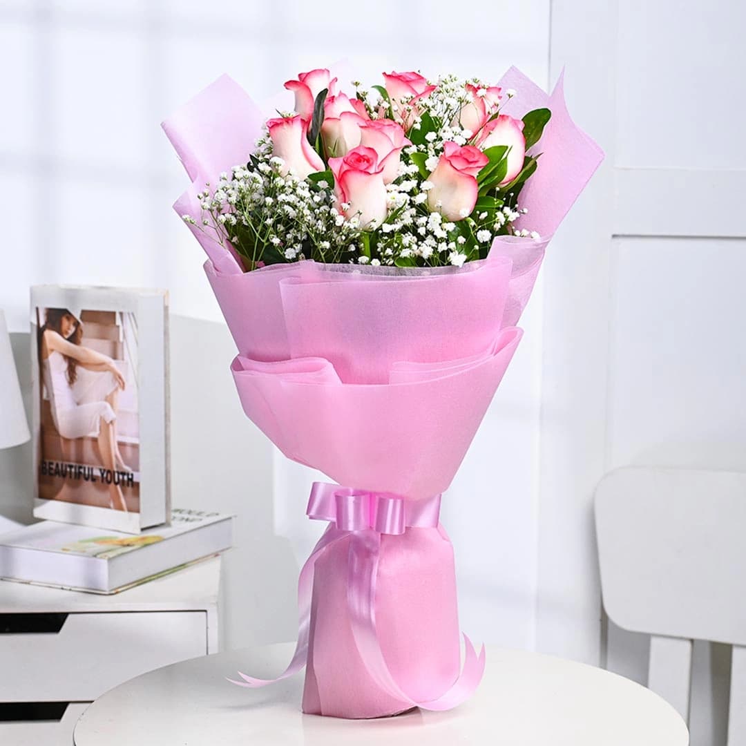 A Forever Promise In Pink Roses Flowers — view 1 of 4