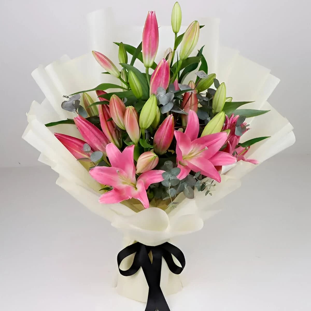 Pretty Pink Lily Flowers  Bouquet — view 1 of 2