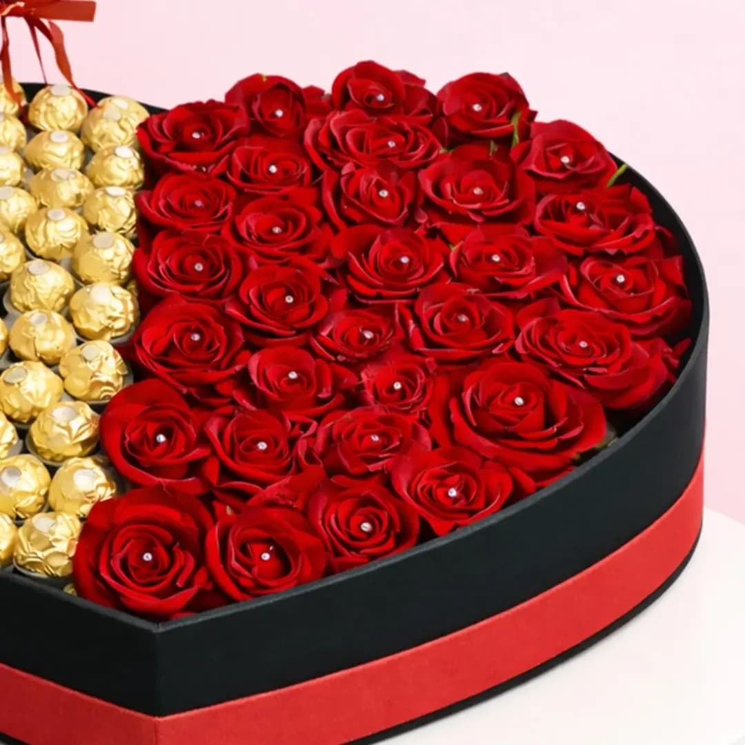 Red Roses & Ferrero Rocher Gift Combo — view 2 of 2