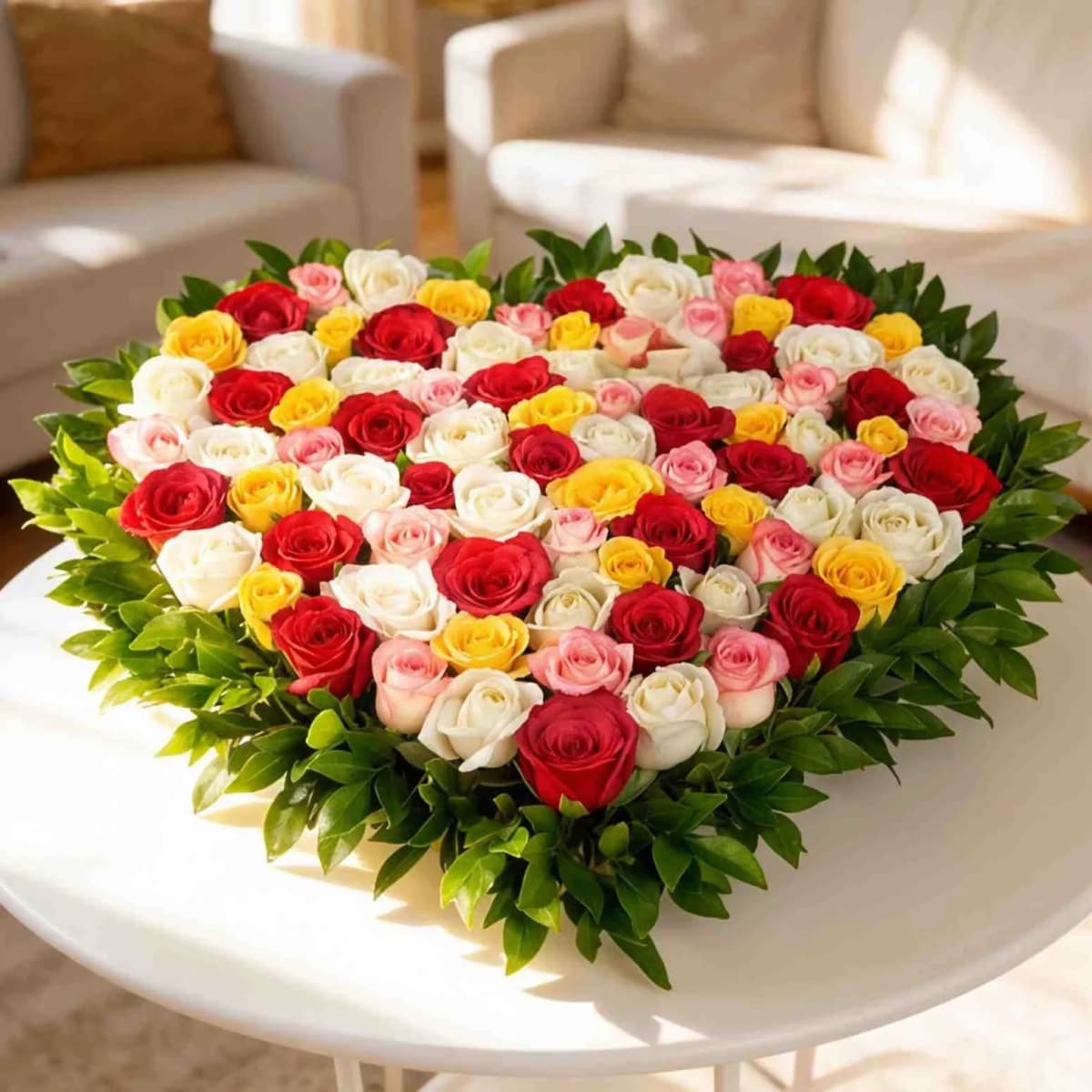 Heart Shape Arrangement of Roses Bouquet — view 1 of 1