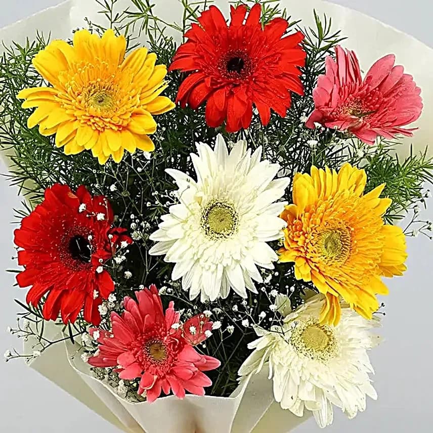 Vibrant Gerbera Medley Flowers  Bouquet — view 2 of 4