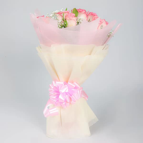 Pink Roses Of Happiness Flowers Bouquet — view 3 of 3
