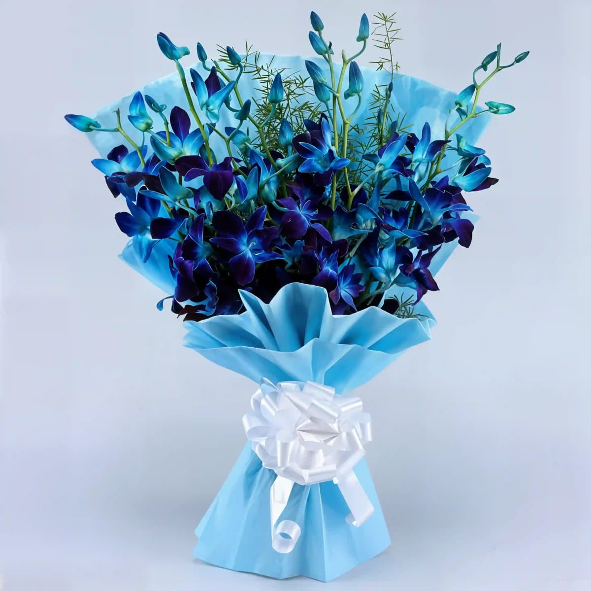 Fresh Blue Orchids Flowers  Bouquet — view 1 of 2
