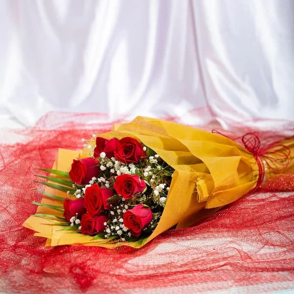 Mystique 8 Red Roses Flowers  Bouquet — view 2 of 3