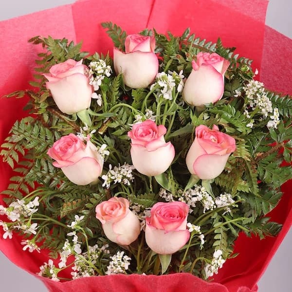 Pink roses exclusive bunch Flowers Bouquet — view 4 of 4