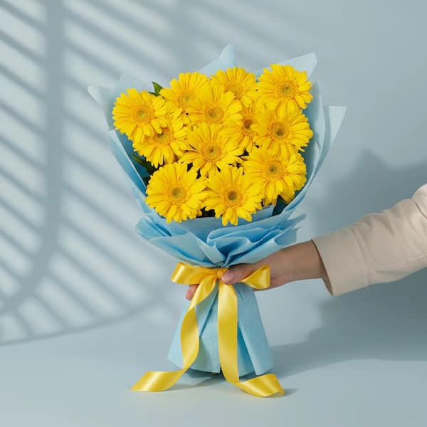 Shineshine Yellow Gerbera Flowers Bouquet — view 2 of 4