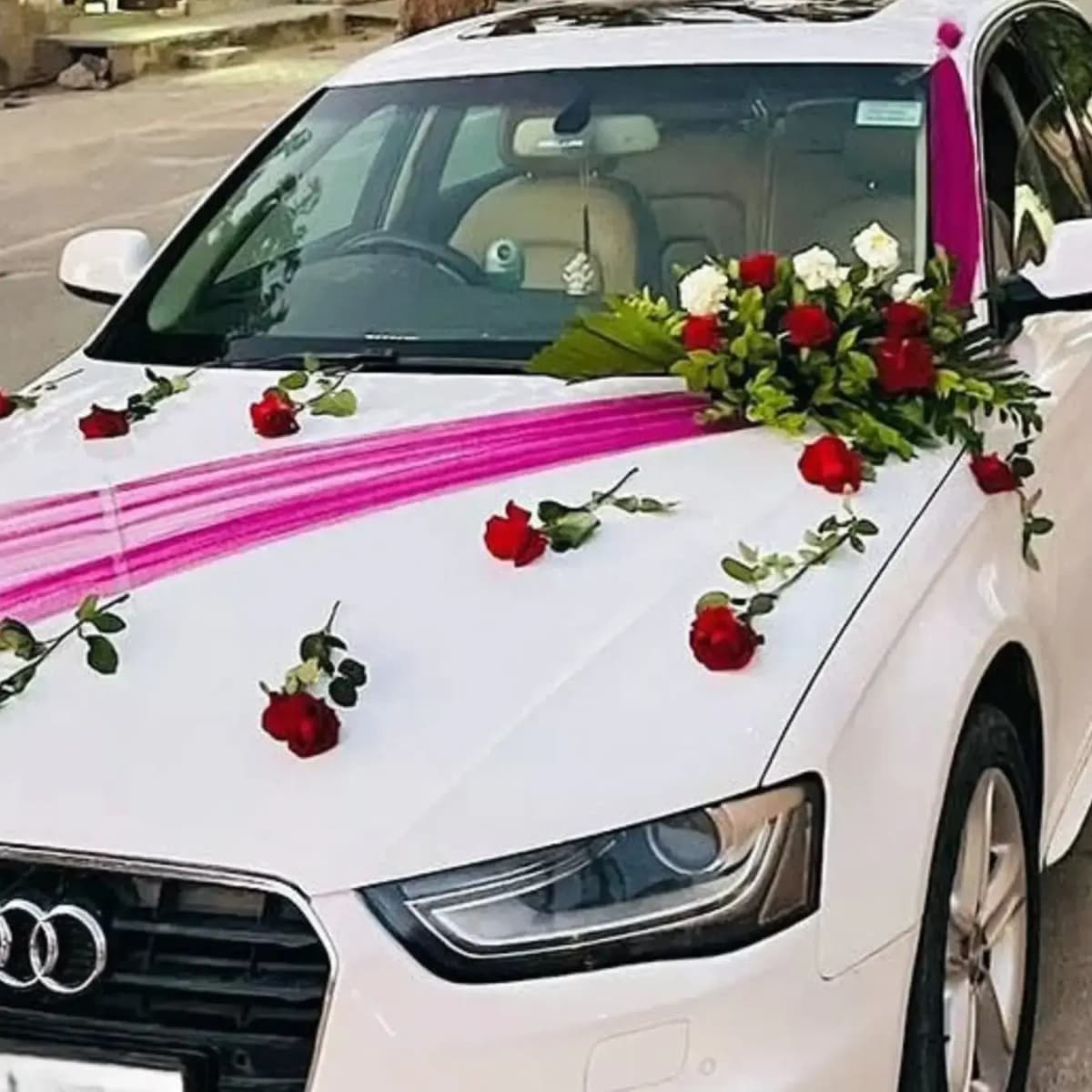 Audi Rose Bridal Car Decor — view 2 of 2