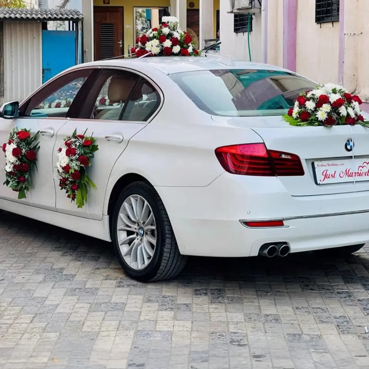 Luxury BMW Bridal Car Decor — view 2 of 2
