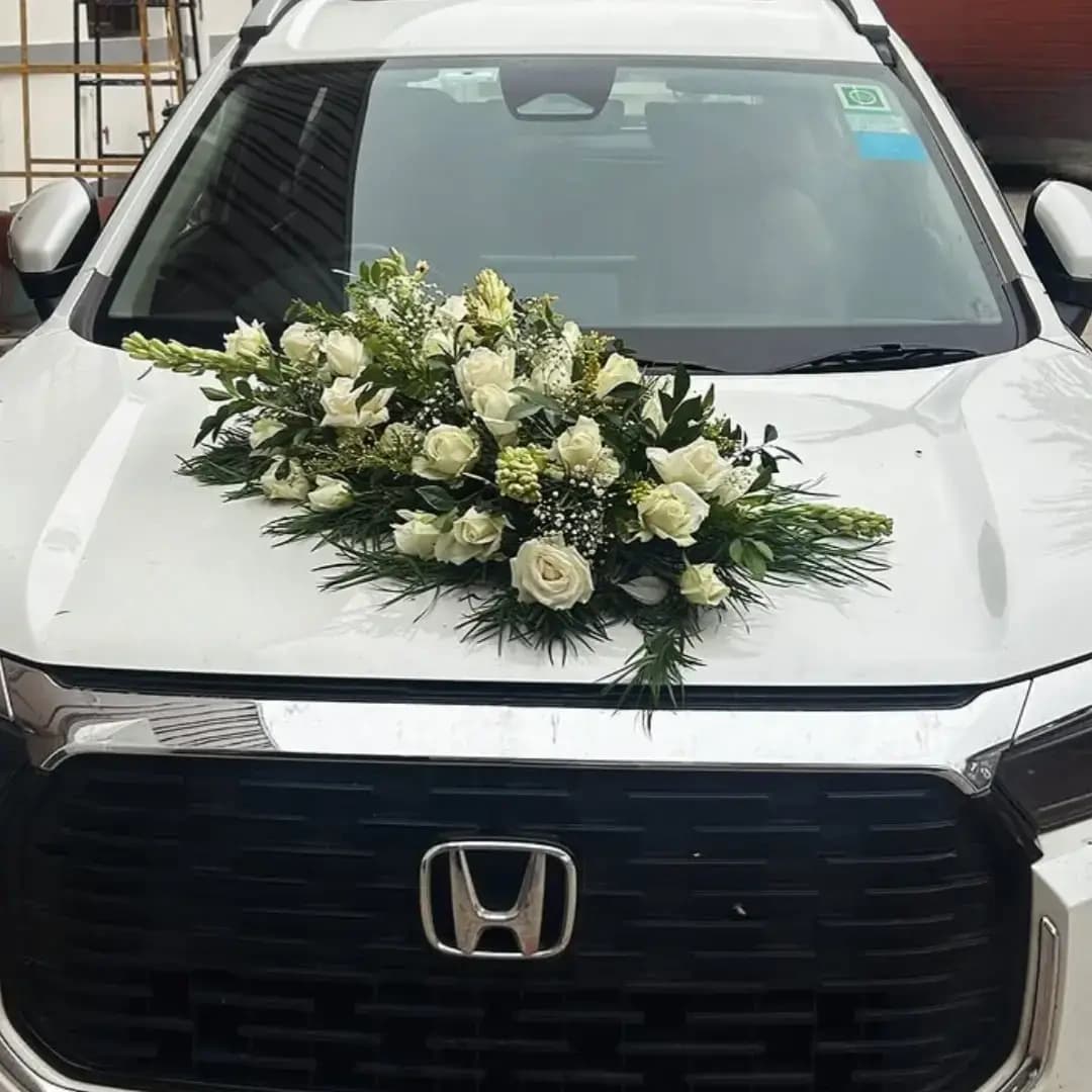 Simple Hyundai Wedding Car Decor — view 2 of 2
