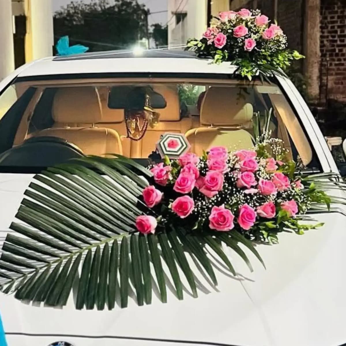 Elegant BMW Wedding Car Decor — view 2 of 2