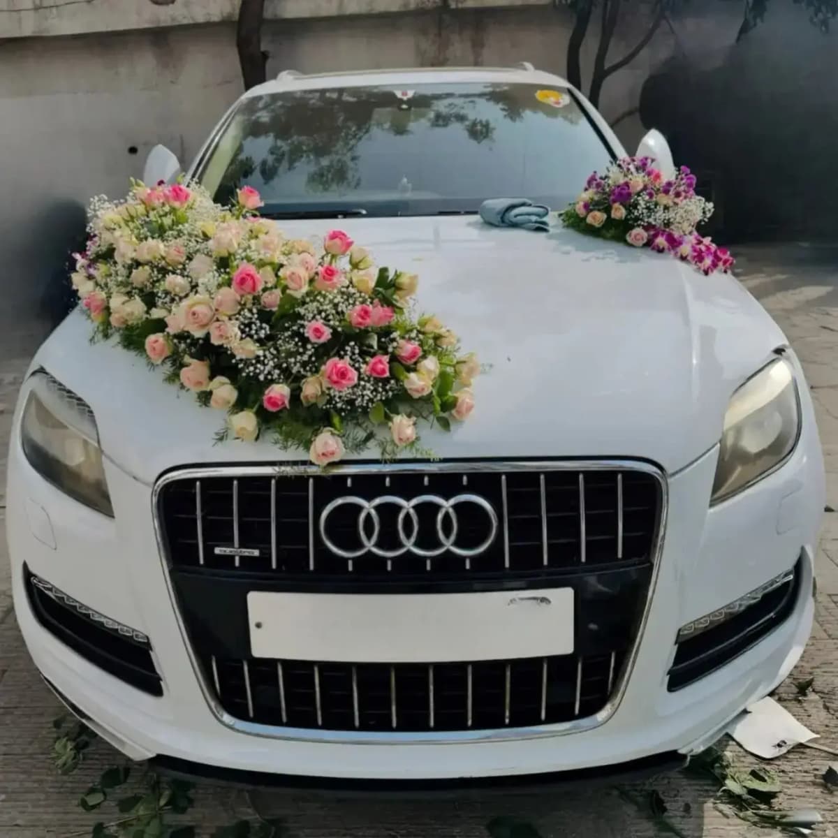 White Car Wedding Decor — view 2 of 2
