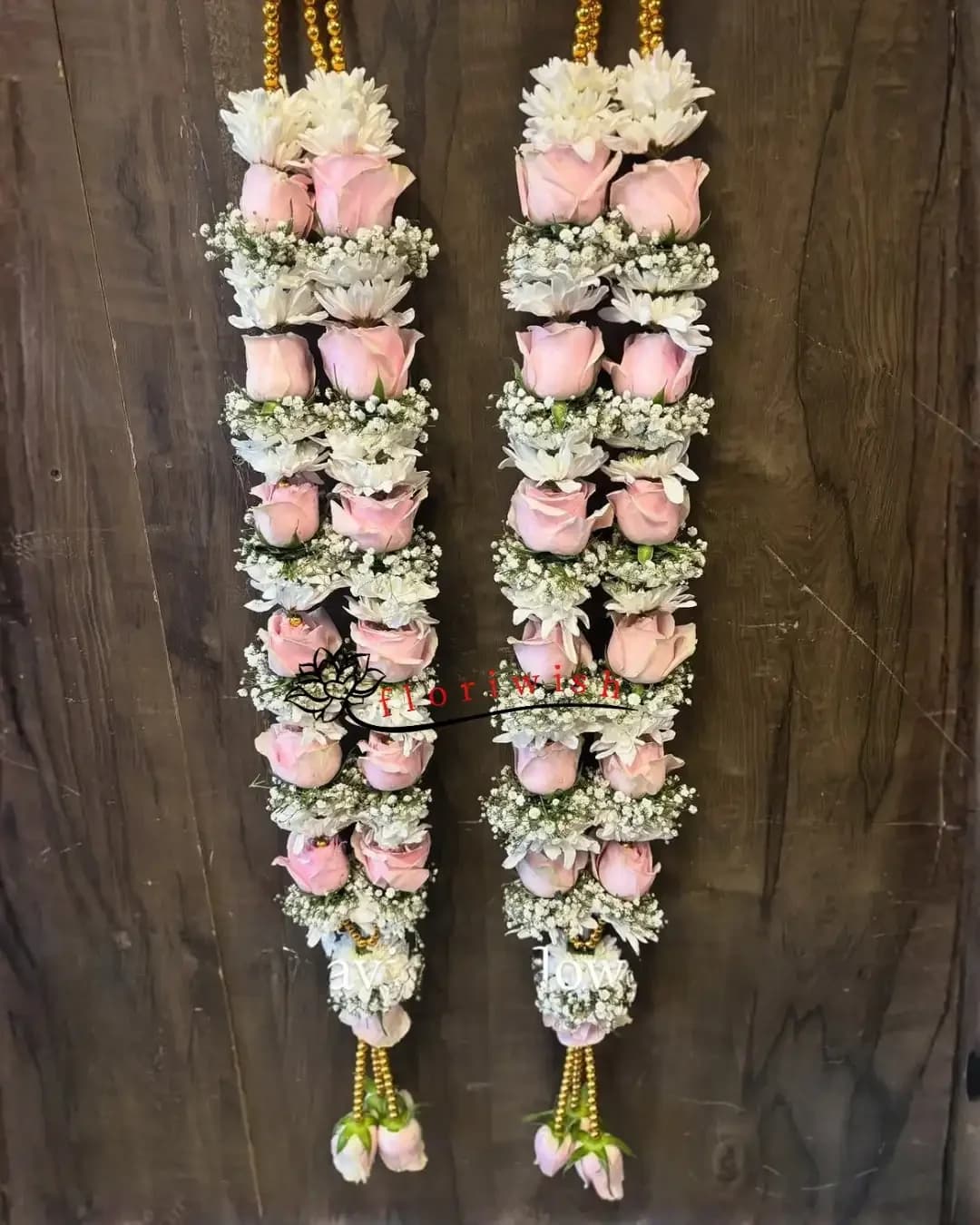 Pink Rose Jasmine Varmala — view 1 of 1