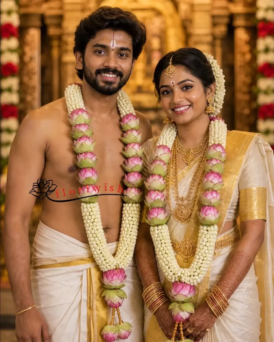 South Mogra Lotus Garland — view 1 of 1