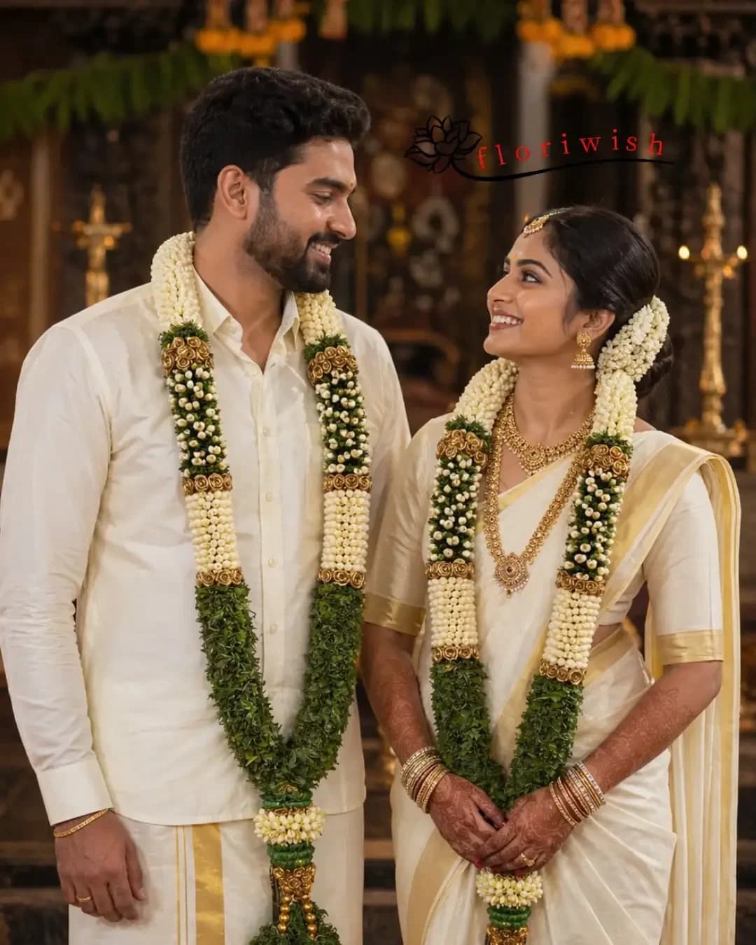 Tulsi Mogra South Indian Varmala — view 1 of 1