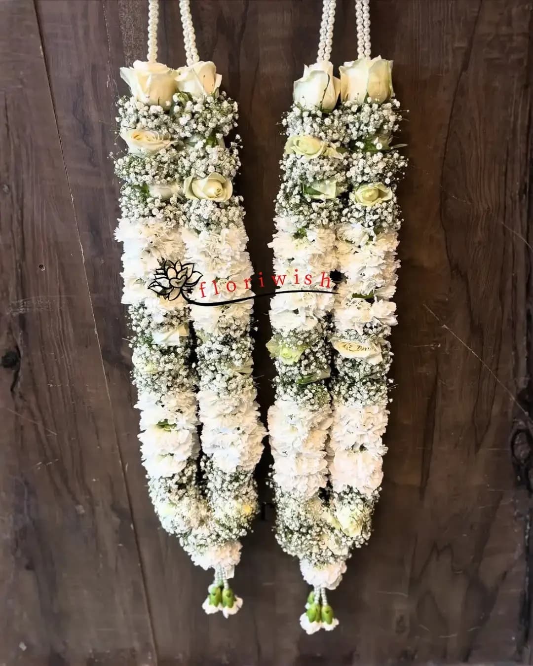 Premium White Baby Breath Flower Varmala — view 1 of 1