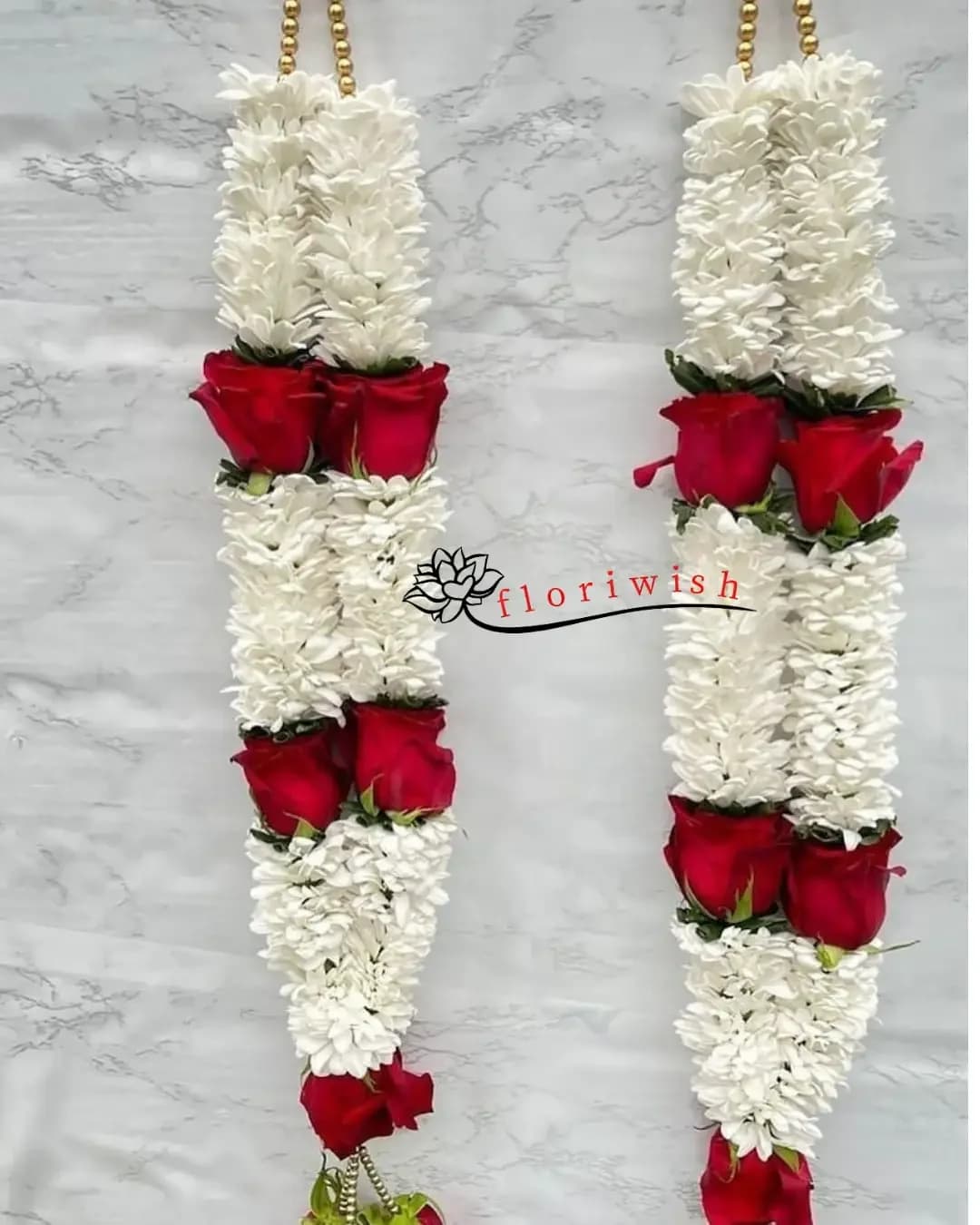 White Flower Rose Varmala — view 1 of 1