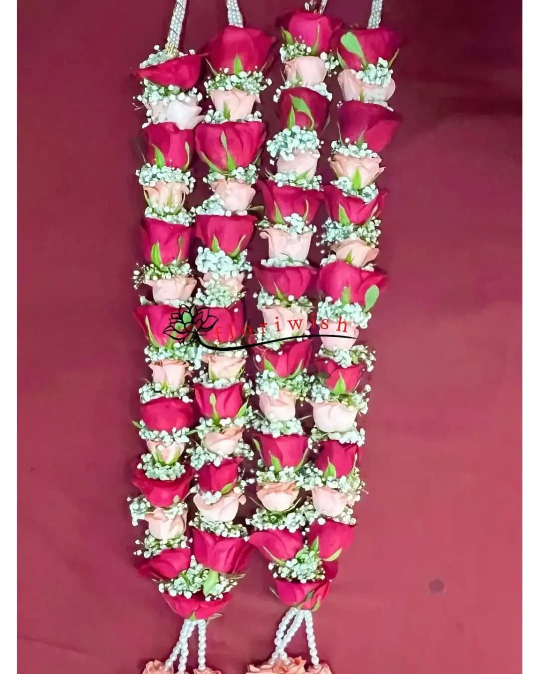 Pink & Red Wedding Jaimala — view 1 of 1