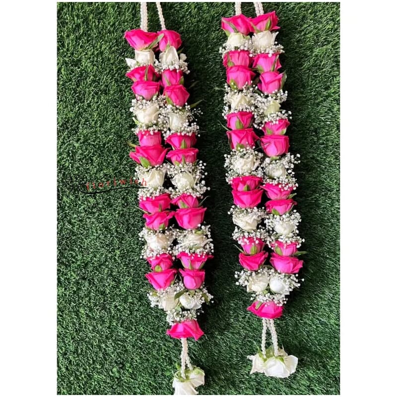 White Pink Varmala — view 1 of 1