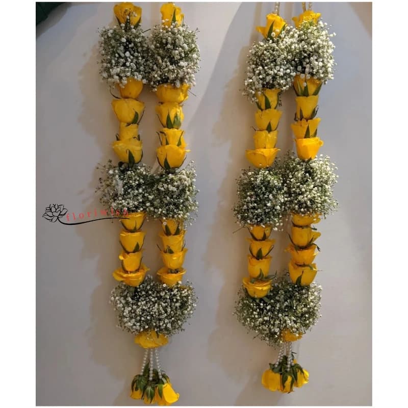 Yellow Rose Varmala – Fresh Wedding Garland — view 1 of 1