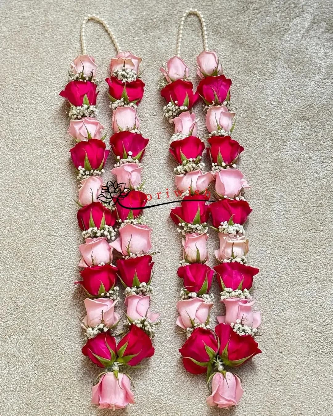 Pink Red Roese Varmala — view 1 of 1