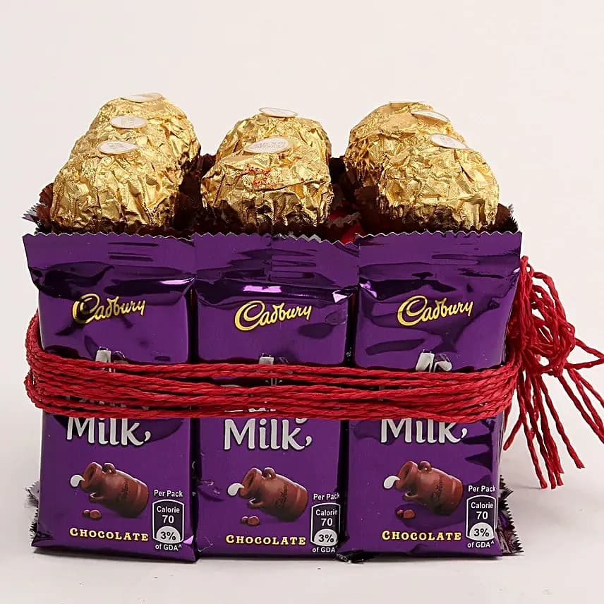 Enchanting Ferrero Rocher & Dairy Milks Vase — view 3 of 4