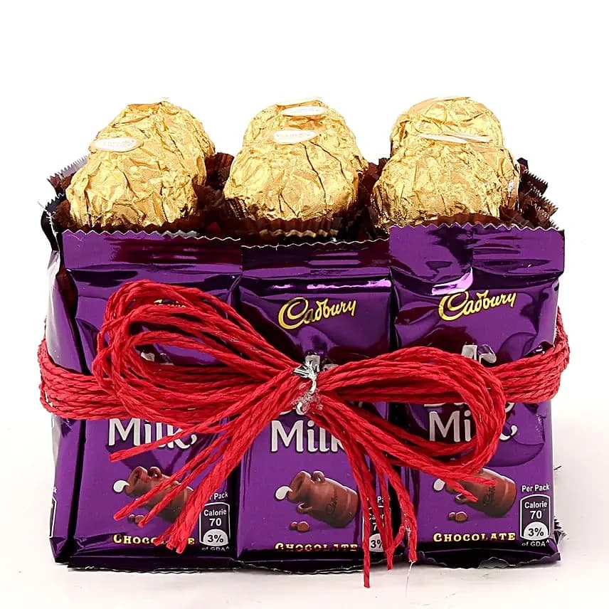 Enchanting Ferrero Rocher & Dairy Milks Vase — view 2 of 4