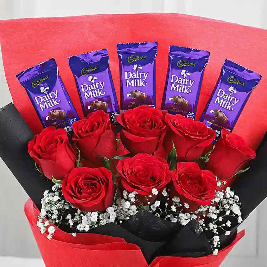Flower and Chocolate Bouquet Combo — view 2 of 2