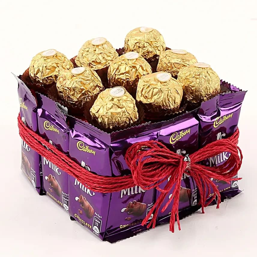 Enchanting Ferrero Rocher & Dairy Milks Vase — view 4 of 4
