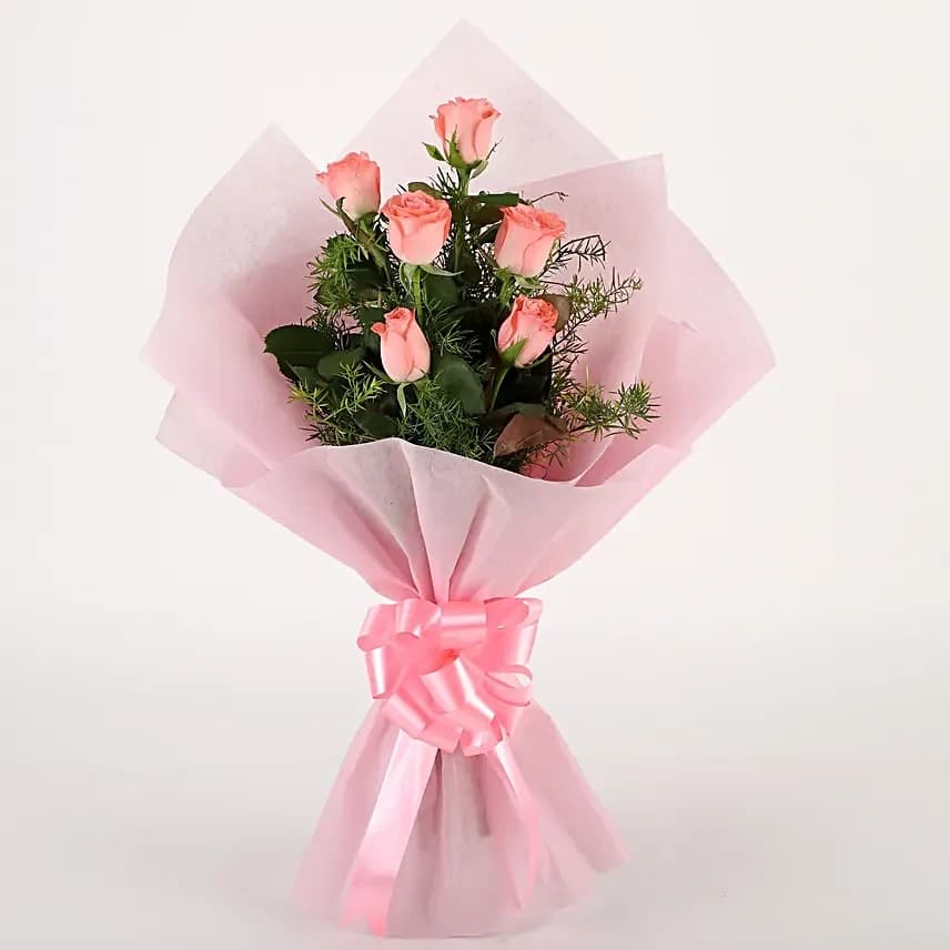 Pink Flowers Roses N Chocolates — view 2 of 3