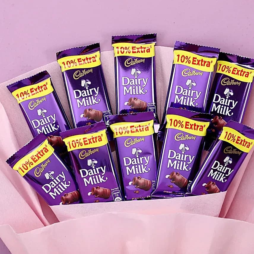 10 Cadbury Dairy Milk Sweet  Bouquet — view 3 of 4
