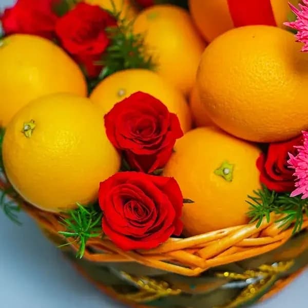 Fresh Blooms & Fruitful Basket Set — view 3 of 3