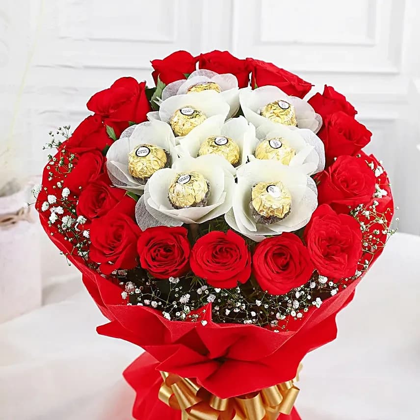 Scarlet Red Roses Romance Combo — view 3 of 5