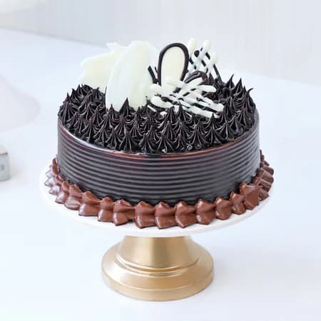 Orchids Bouquet With Chocolate Delice  Cake — view 3 of 3