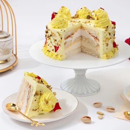 Rasmalai Burst Cake And Rose Flowers  Bouquet Combo — view 5 of 5