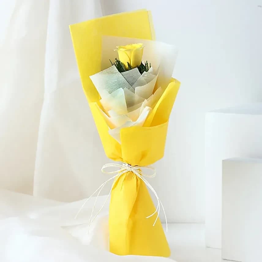 Yellow Flowers  Rose with Cake Combo — view 3 of 3