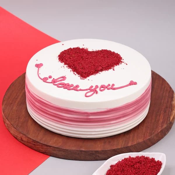 Red Velvet Cake with Vibrant Roses Combo — view 2 of 3