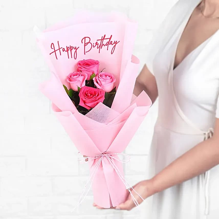 Angelic Rose Flowers  Bouquet & Black Forest Birthday Bliss — view 3 of 5